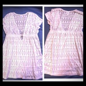 Tropical Escape - White Lace Bathing-suit Cover